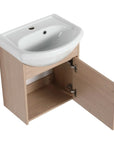 18 Inch Freestanding Bathroom Vanity with Sink color: Plain Light Oak