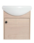 18" small bathroom vanity with sink with minimalist wood cabinet and compact wall-mounted design | Ace Decor