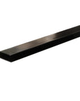 Frame bar detail of grid glass shower door 38 x 72 inch black finish | Ace Decor