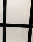 Frame detail of fixed shower door panel 34 x 72 inch black design | Ace Decor