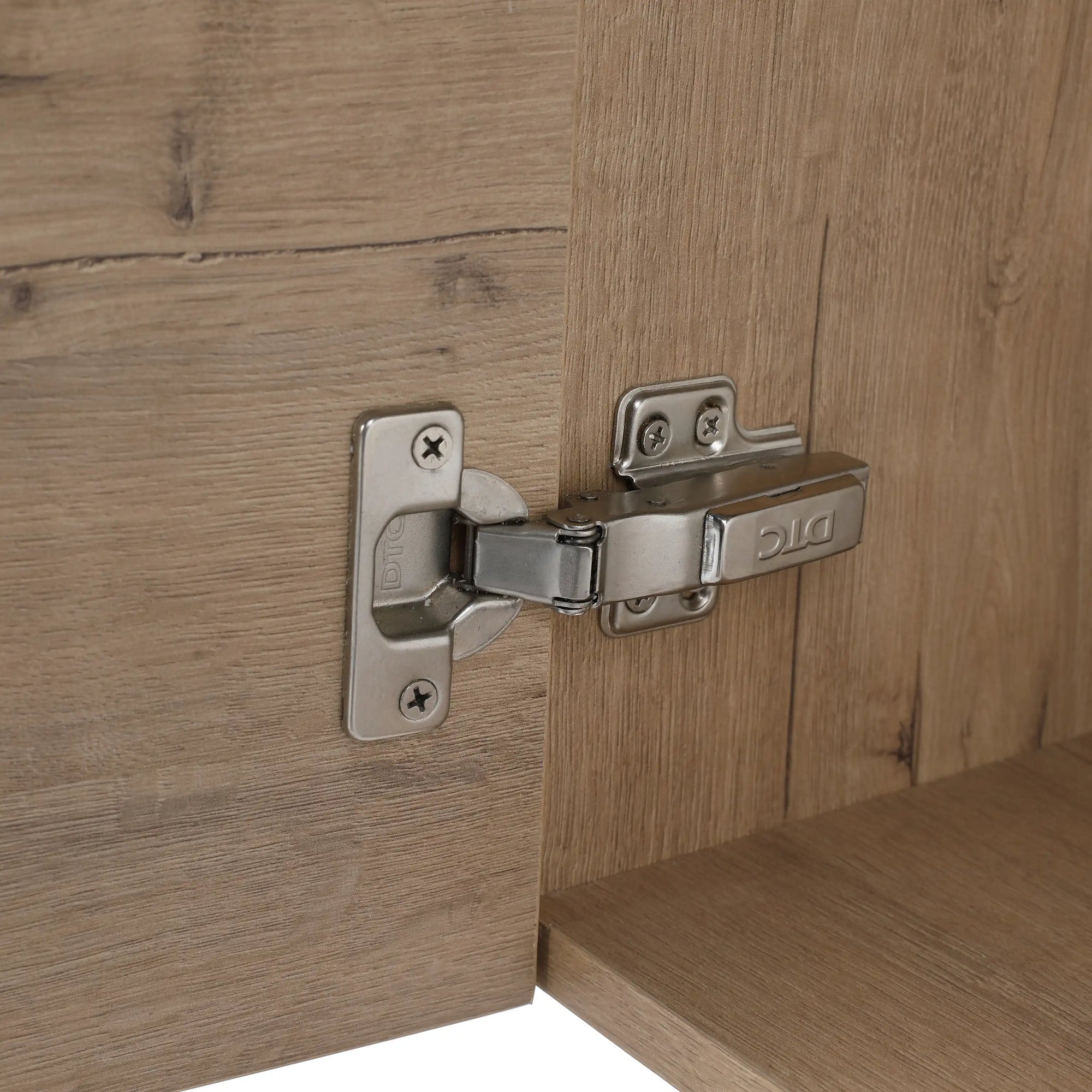 22” Imitative Oak Wall-Mounted Floating Bathroom Vanity Sink - 1 Storage Space & Side Faucet