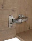 22” Imitative Oak Wall-Mounted Floating Bathroom Vanity Sink - 1 Storage Space & Side Faucet