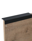 22” Imitative Oak Wall-Mounted Floating Bathroom Vanity Sink - 1 Storage Space & Side Faucet