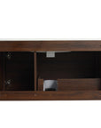 36" wall mounted single bathroom vanity interior storage view with open cabinet | Ace Decor