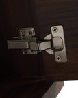 36" wall mounted single bathroom vanity soft-close hinge hardware detail | Ace Decor