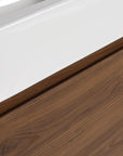 Bathroom Vanity with Single Sink and Soft-close Door for Small Spaces color: Brown Ebony