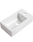 18" small bathroom vanity with sink with integrated one-piece ceramic basin top | Ace Decor