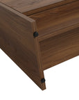 18" small bathroom vanity with sink flat-packed cabinet detail in walnut finish | Ace Decor