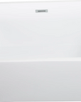 Modern Acrylic Freestanding Soaking Tub with Chrome Overflow and Drain color: Glossy white