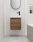 Bathroom Vanity with Single Sink and Soft-close Door for Small Spaces color: Brown Ebony