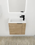 22 inch 22 bathroom vanity and sink combo with integrated ceramic sink top view | Ace Decor