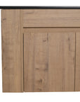 Detail view of 30" wall mounted vanity units showing wood texture and seamless cabinet design | Ace Decor