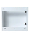 22 inch small white bathroom vanity back view showing wall-mount installation structure | Ace Decor