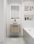 24" vessel sink vanity full bathroom layout with LED mirror | Ace Decor