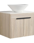 Oakline Vessel Series 24" Bathroom Wall-Mounted Vanity with Slim Tapered Vessel Sink