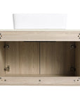 30" vessel sink vanity 30 inch back interior view showing cabinet structure and hardware | Ace Decor