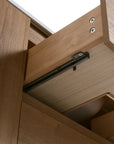 30’‘ & 36’‘ Brown Oak Wall-Mounted Bathroom Vanity with Gel Sink - 2 Drawers & Shelves