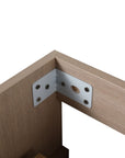 24" wall mounted bathroom vanity reinforced metal bracket detail for secure installation | Ace Decor