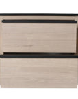 24" Bathroom Vanity with 2 Soft-Close Drawers color: Plain Light Oak