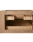 30’‘ & 36’‘ Brown Oak Wall-Mounted Bathroom Vanity with Gel Sink - 2 Drawers & Shelves