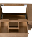 30’‘ & 36’‘ Brown Oak Wall-Mounted Bathroom Vanity with Gel Sink - 2 Drawers & Shelves