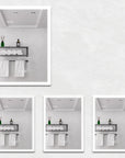 Calvante 28 inch LED mirror cabinet with adjustable LED lighting, from 10% to 100% brightness adjustment.