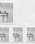 Calvante 28 inch LED mirror cabinet with adjustable LED lighting, from 10% to 100% brightness adjustment.