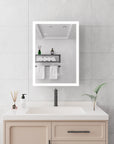 Calvante 28" LED Mirror Cabinet with Display - 3-Tier Storage, Anti-Fog