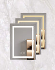 Hawley 26 inch LED light mirror bathroom cabinet with adjustable color temperature function.