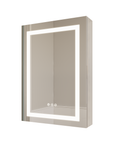 Hawley 26" LED Light Mirror Bathroom Cabinet - Anti-Fog, Dimmable, Dual-Sided