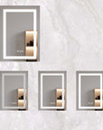 Hawley 26" LED Light Mirror Bathroom Cabinet with dimmable LED frame.