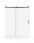 Elaris Series 60" x 76" Brushed Nickel Semi-Frameless Soft Close Shower Doors - 3/8" Tempered Glass
