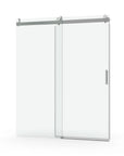 72" x 76" Brushed Nickel Semi-Frameless Soft Close Shower Doors - 8mm Tempered Glass