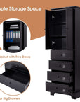 Storage Cabinet with 2 Doors and 4 Drawers, ample storage space.