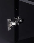 High quality stainless steel hinge of the Black 68” Bathroom Linen Cabinet.
