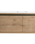 36 Imitative Oak Inch Wall-Mounted Bathroom Vanity with Gel Sink – Modern & Space-Saving Design