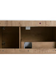 36" floating sink vanity for bathroom interior storage layout with open cabinet space | Ace Decor