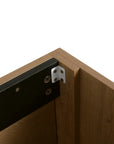 Reinforced corner hardware of 36" floating sink vanity for bathroom | Ace Decor