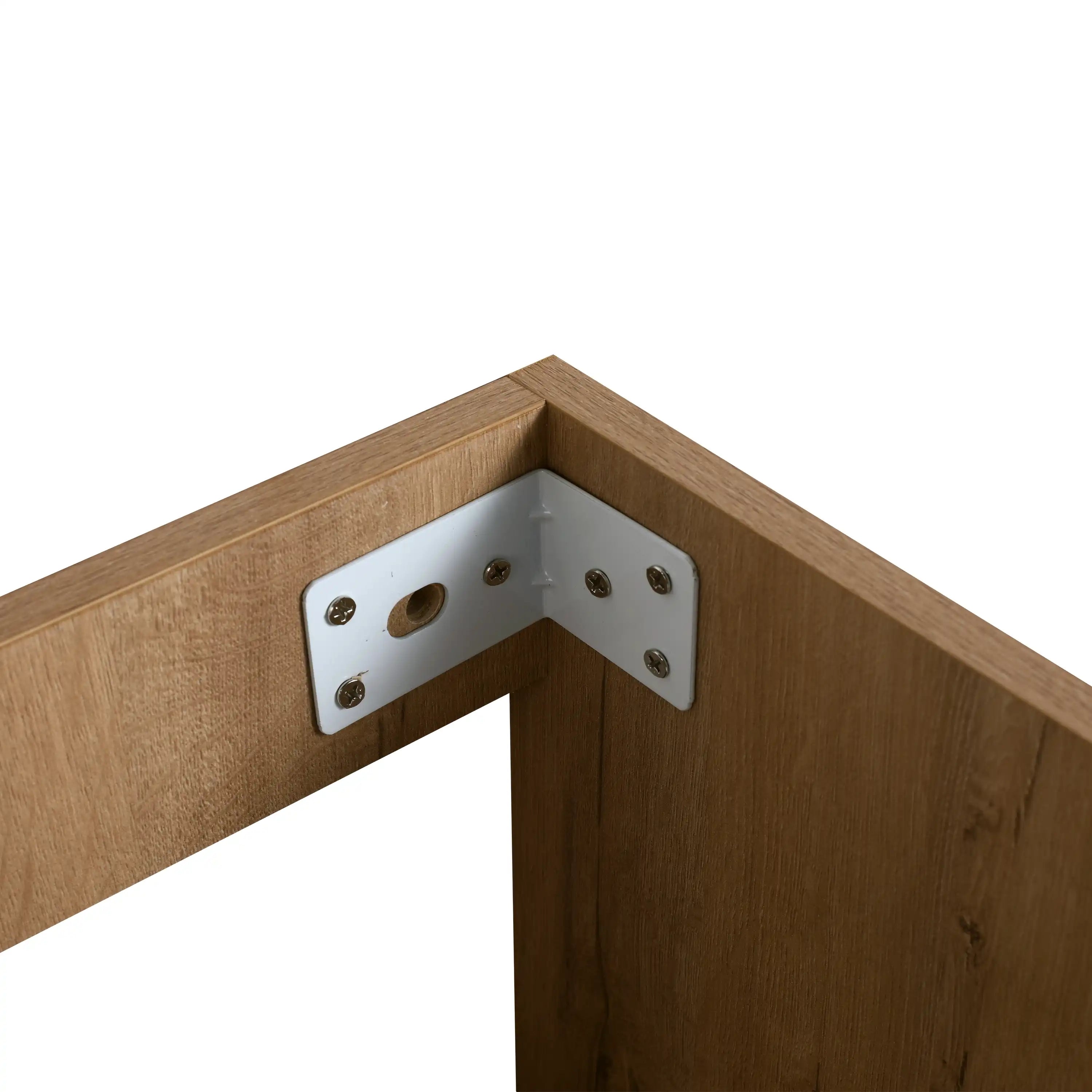 36 Imitative Oak Inch Wall-Mounted Bathroom Vanity with Gel Sink – Modern & Space-Saving Design