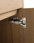 Soft-close hinge hardware detail inside 30 inch vanity with sink cabinet | Ace Decor