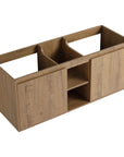 Oakridge Series 48" Wall-Mounted Bathroom Vanity with Center Open Storage & Integrated Sinks