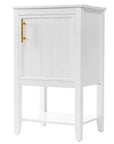 20" white bathroom vanity unit front angled view | Ace Decor