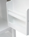 20" white bathroom vanity unit door rack storage detail | Ace Decor
