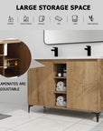 48 inch vanity for bathroom featuring large storage space with adjustable shelves for flexible organization | Ace Decor