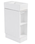 Avenra Series 18.6" Classic White Bathroom Vanity Cabinet with Sink And Two-tier Shelf