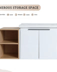 36" bathroom vanity with side shelf spacious storage design for towels and bathroom essentials | Ace Decor