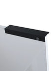 36" bathroom vanity with side shelf matte black handle detail modern cabinet design | Ace Decor
