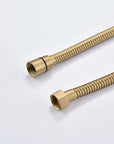 Flexible stainless steel hose in brushed gold finish for the Avelar handheld shower head.