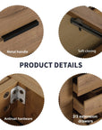 30" small bathroom vanity with drawers highlighting metal handles, soft-closing slides, and durable hardware | Ace Decor