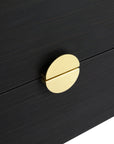 23" Wall-Mounted Bathroom Sink and Vanity with Gold Handle & Storage Drawers